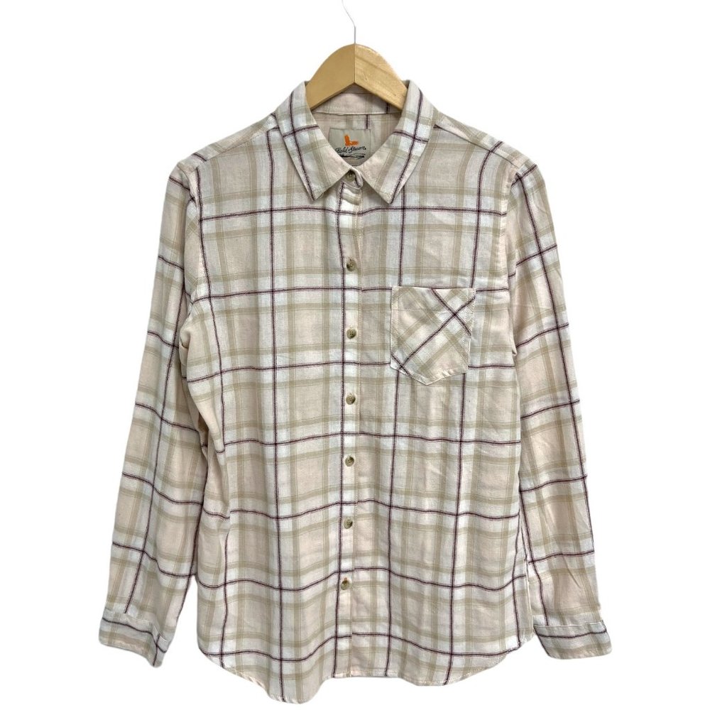 Field Stream Women's Long Sleeve Striped Flannel Button Up Size M